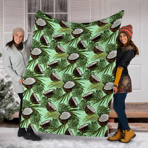 Coconut Pattern Print Design 02 Premium Blanket