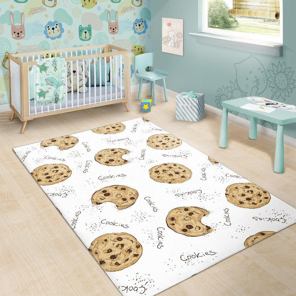 Sketch Style Cookie Pattern Area Rug