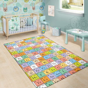 Chemistry Periodic Table Pattern Print Design 01 Area Rug