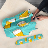 Beer Pattern Green Background Umbrella