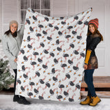 Ostrich Pattern Print Design 02 Premium Blanket
