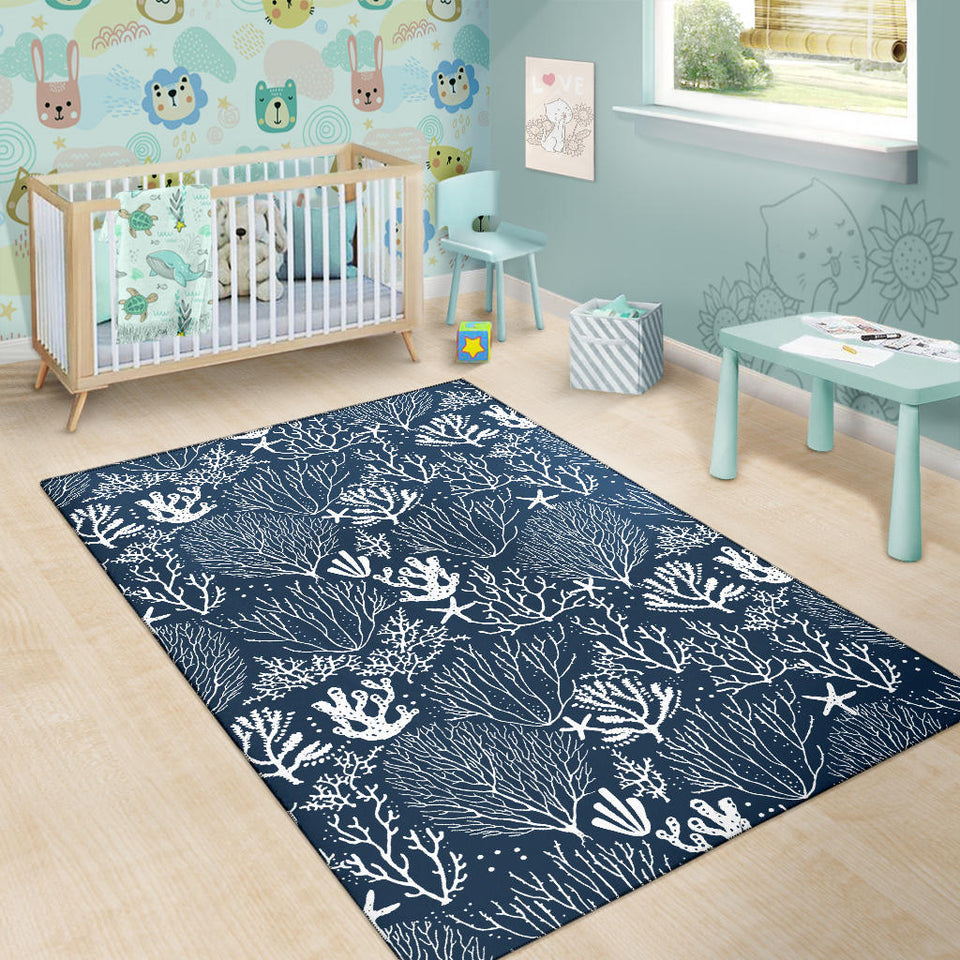 Coral Reef Pattern Print Design 05 Area Rug