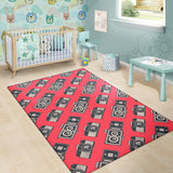 Camera Pattern Print Design 05 Area Rug