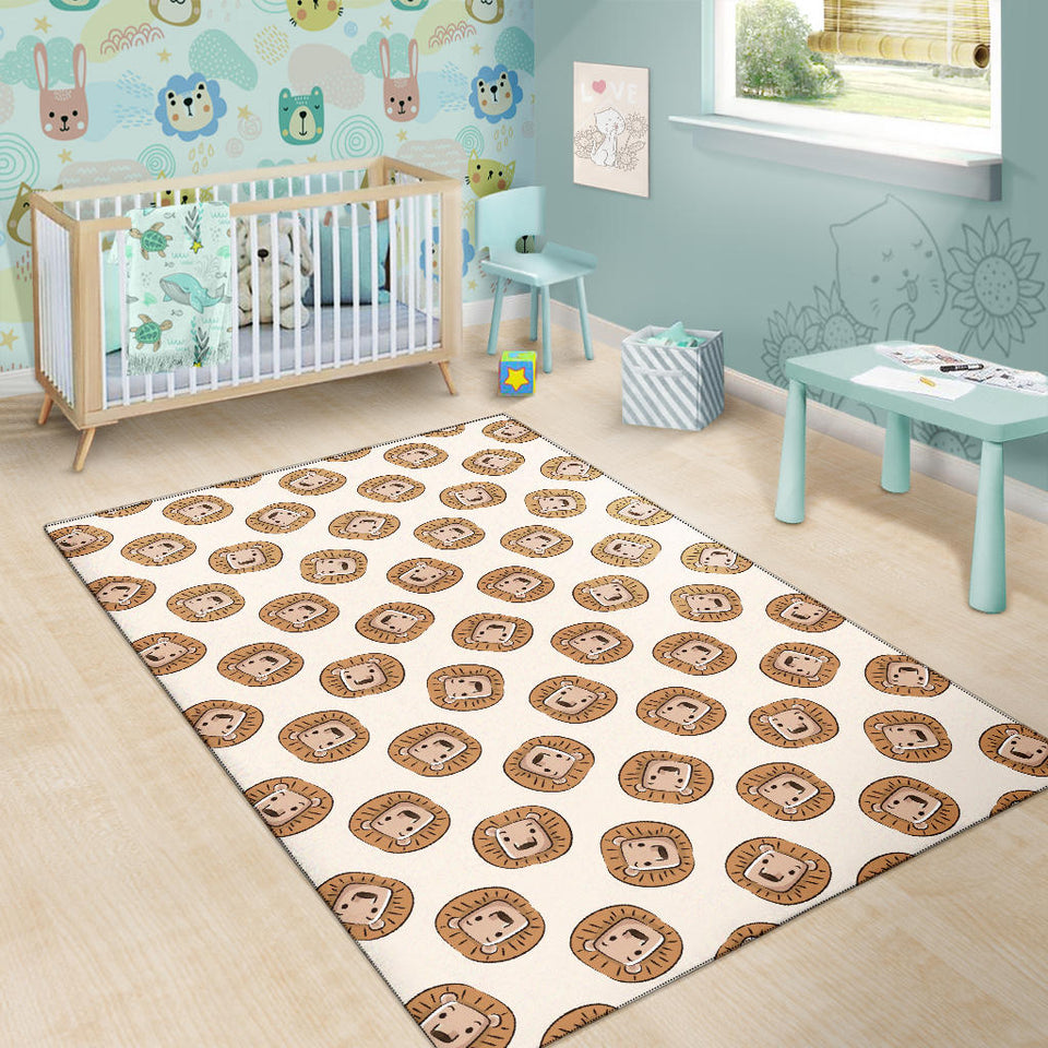 Lion Pattern Print Design 01 Area Rug