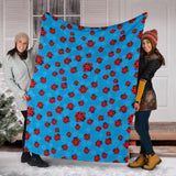 Ladybug Pattern Print Design 02 Premium Blanket