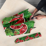 Watermelons Tropical Palm Leaves Pattern Background Umbrella
