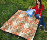 Cocoa Beans Cocoa Tree Pattern Premium Quilt