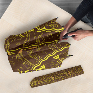 Egypt Hieroglyphics Pattern Print Design 03 Umbrella