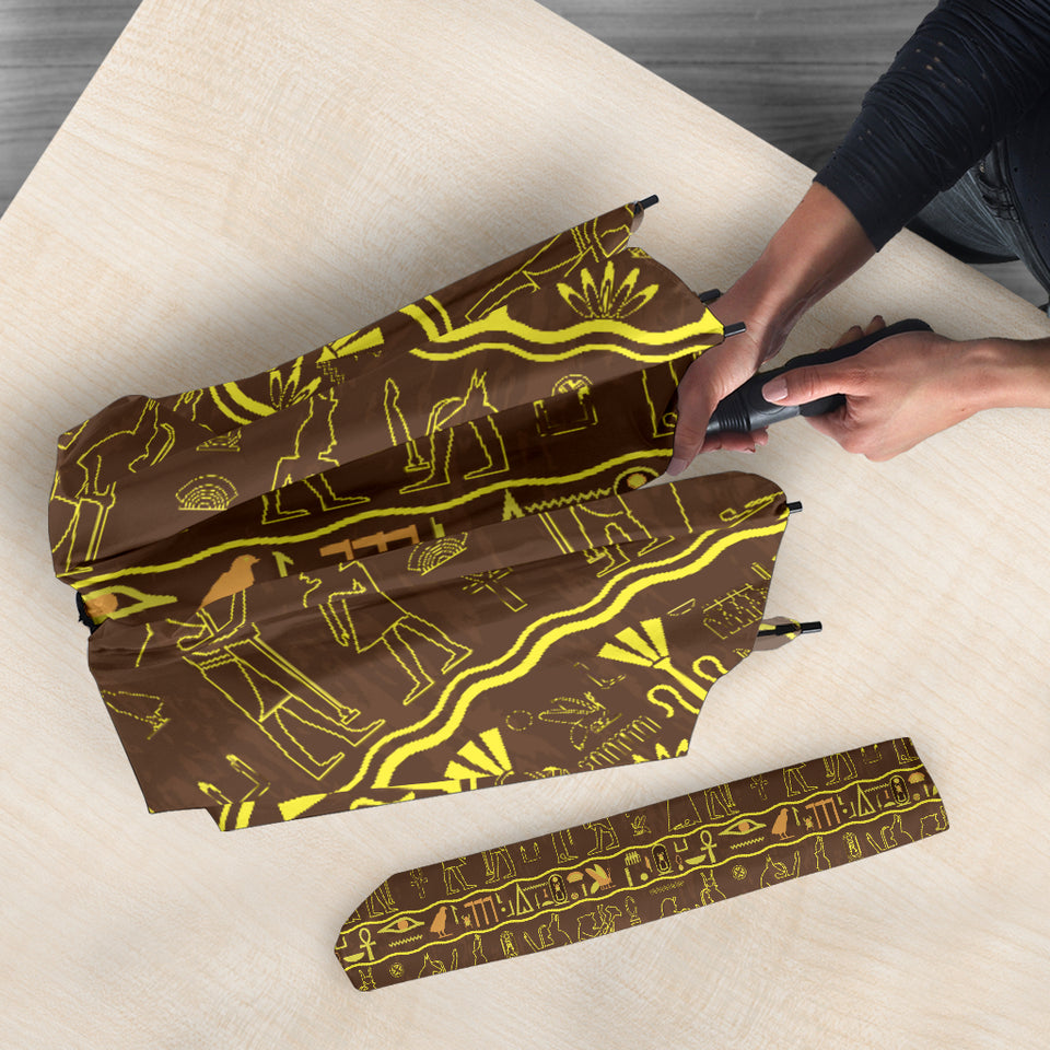 Egypt Hieroglyphics Pattern Print Design 03 Umbrella