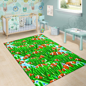 Clown Fish Pattern Print Design 01 Area Rug