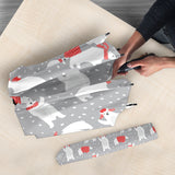 Cute Polar Bear Christmas Snow Pattern Umbrella