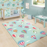 Hot Air Balloon Design Pattern Area Rug