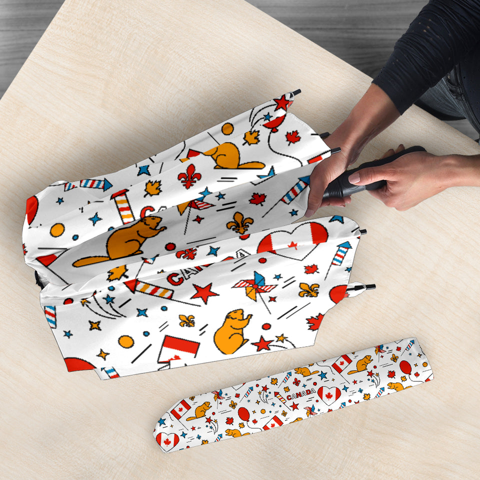 Canada Pattern Print Design 03 Umbrella