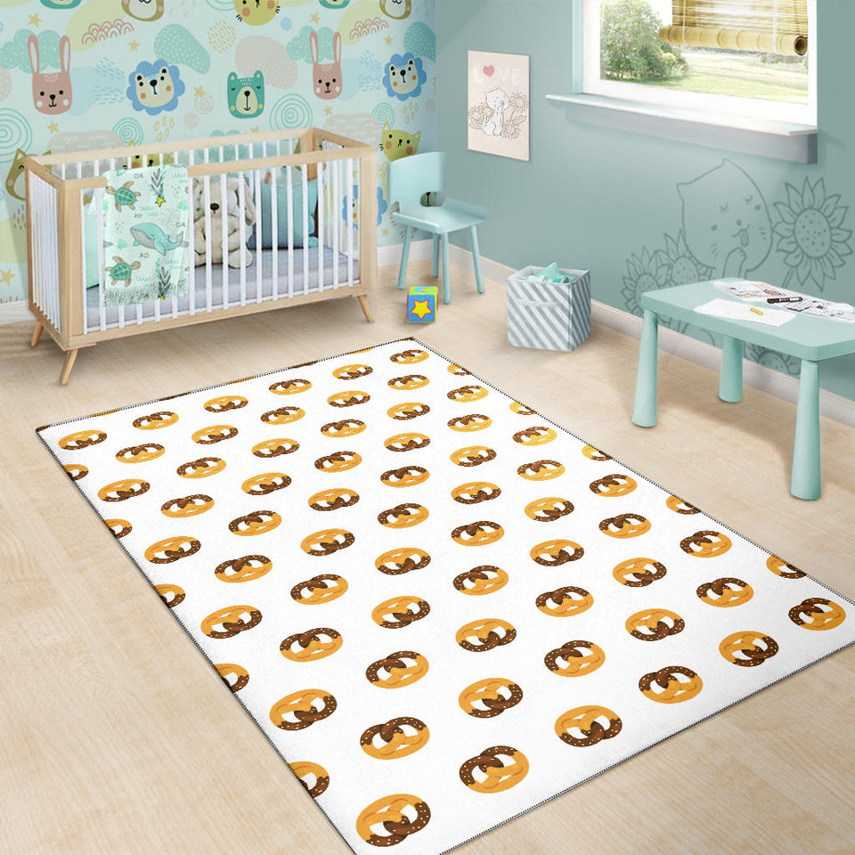 Pretzels Pattern Print Design 02 Area Rug