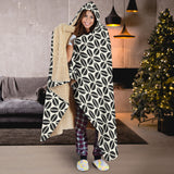 Coffee Bean Abstract Modern Pattern Hooded Blanket