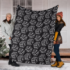 Dice Pattern Print Design 01 Premium Blanket
