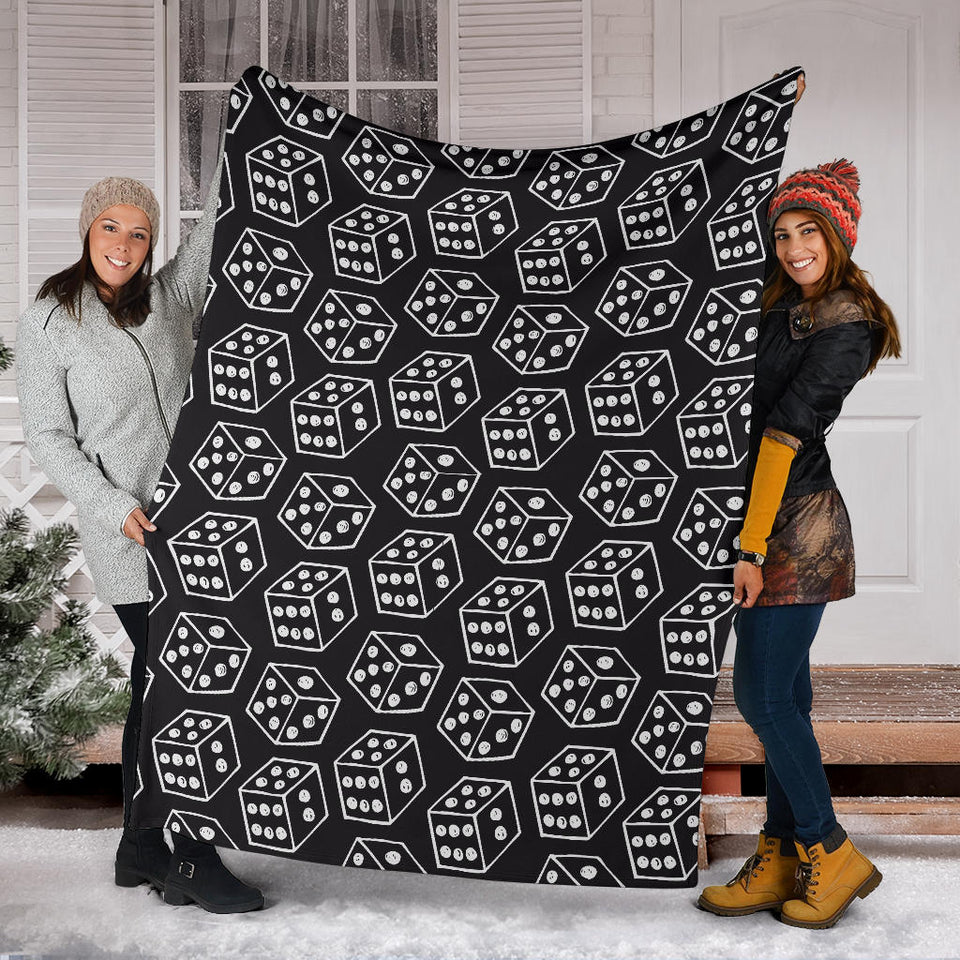 Dice Pattern Print Design 01 Premium Blanket