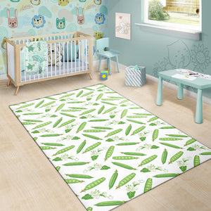 Green Peas Pattern Print Design 04 Area Rug