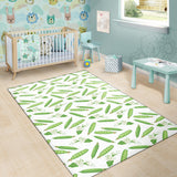 Green Peas Pattern Print Design 04 Area Rug