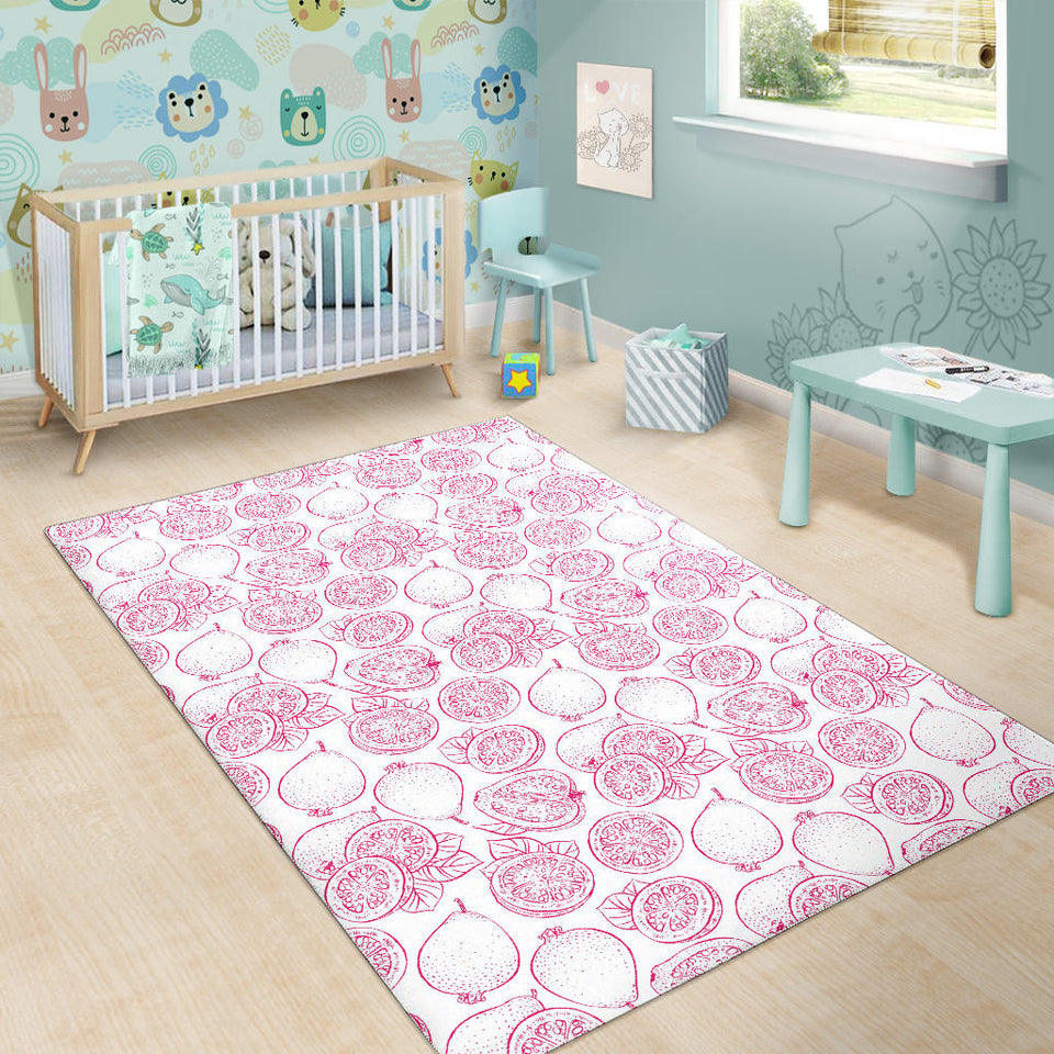 Sketch Guava Pattern Area Rug