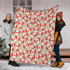 Canada Pattern Print Design 01 Premium Blanket