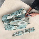 Dragonfly Butterfly Plants Insect Flower Vintage Style Pattern Umbrella