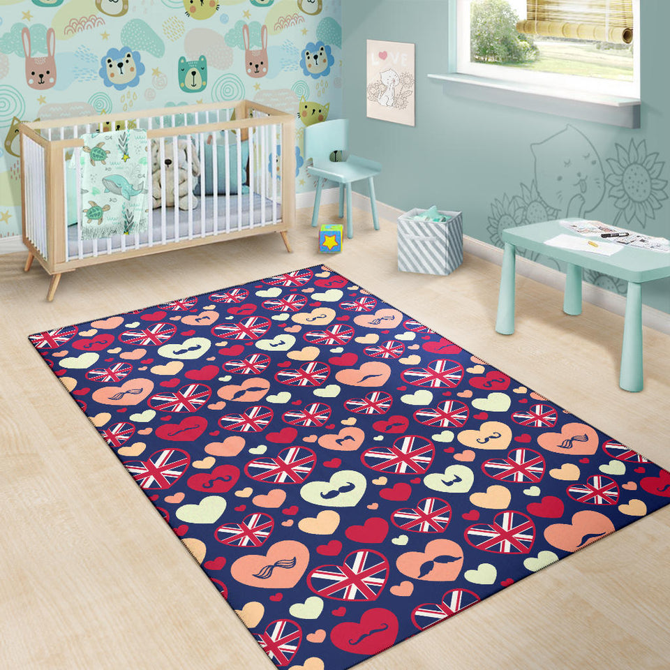 British Pattern Print Design 02 Area Rug