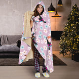 Beautiful Toucan Flower Leaves Hooded Blanket
