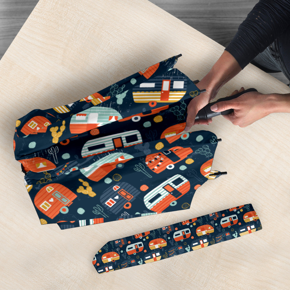 Camper Van Pattern Print Design 05 Umbrella