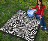Zebra Skin Pattern Premium Quilt