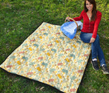 Hippopotamus Pattern Print Design 04 Premium Quilt