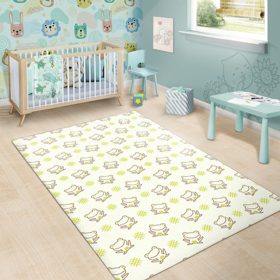 Cute Cartoon Frog Baby Pattern Area Rug