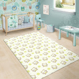 Cute Cartoon Frog Baby Pattern Area Rug
