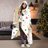 Cute Chihuahua Dog Pattern Hooded Blanket