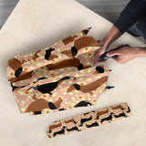 Dachshund Floral Background Umbrella
