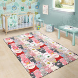 Pig Pattern Print Design 02 Area Rug