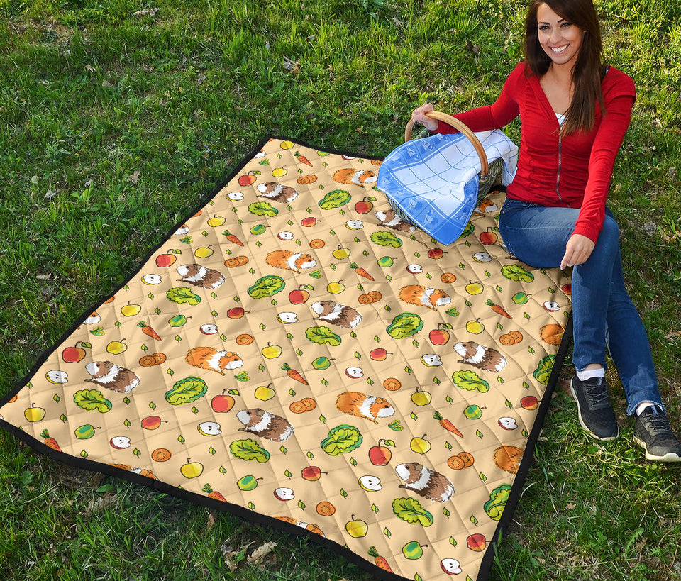 Guinea Pig Pattern Print Design 05 Premium Quilt