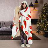 Chili Pattern Hooded Blanket