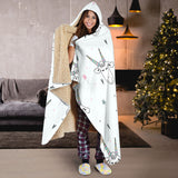 Cute Goat Design Pattern Hooded Blanket