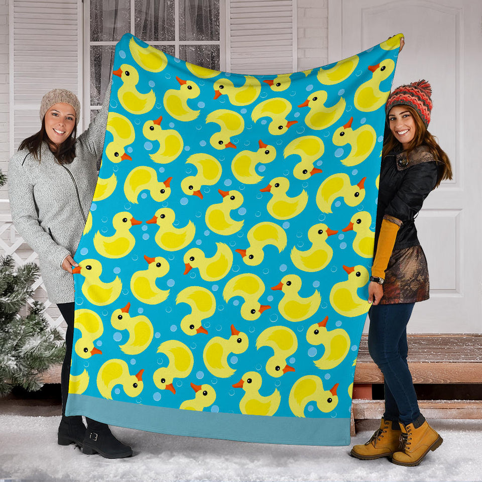 Duck Toy Pattern Print Design 04 Premium Blanket