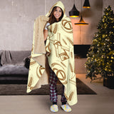 Windmill Wheat Pattern Hooded Blanket