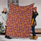 Gear Pattern Print Design 04 Premium Blanket