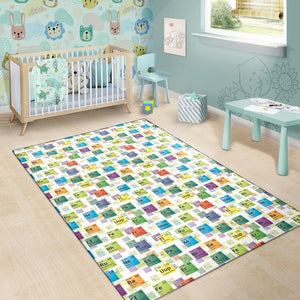 Chemistry Periodic Table Pattern Print Design 05 Area Rug