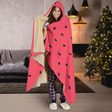 Watermelon Texture Background Hooded Blanket