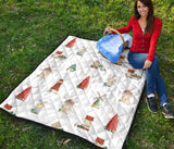 Windmill Design Pattern Premium Quilt