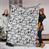 Greyhound Pattern Print Design 01 Premium Blanket