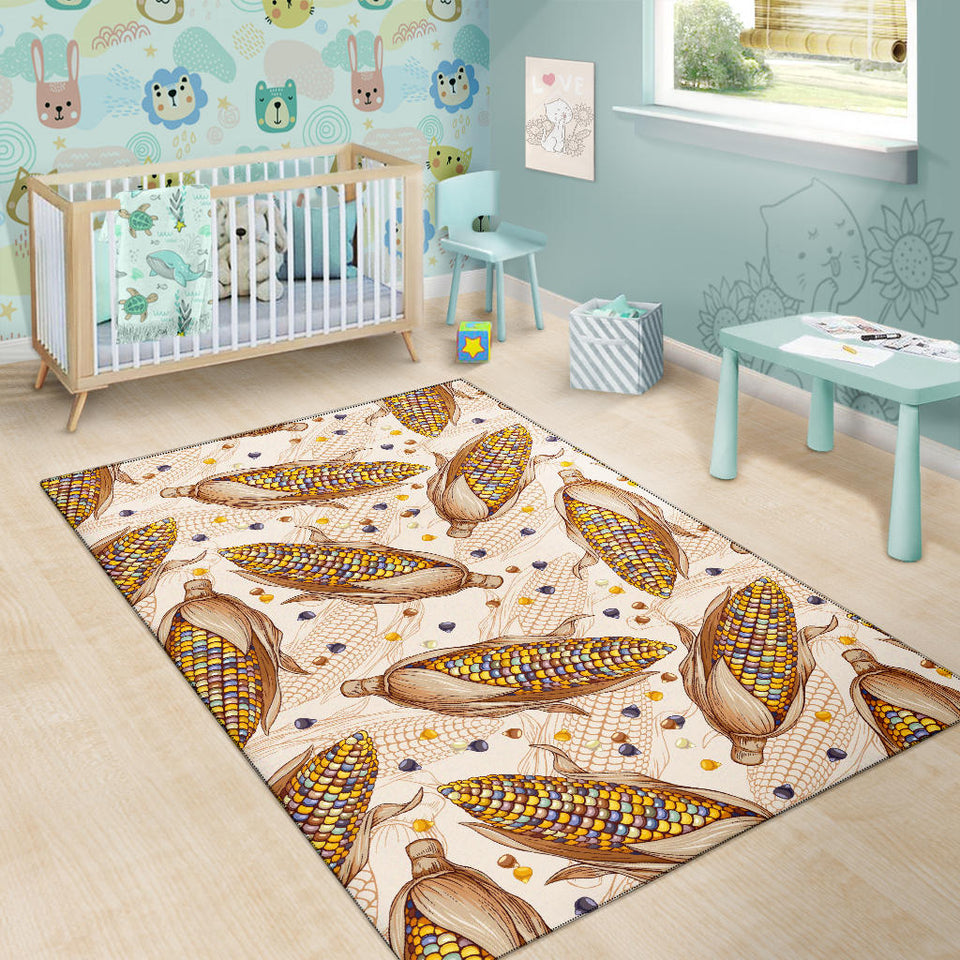 Corn Pattern Print Design 03 Area Rug