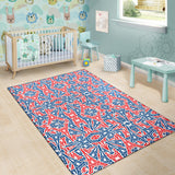 Eiffel Tower Pattern Print Design 02 Area Rug