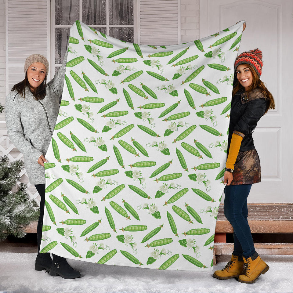 Green Peas Pattern Print Design 04 Premium Blanket