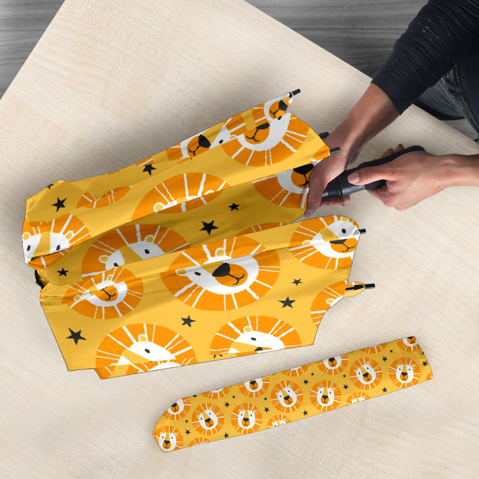 Lion Pattern Print Design 03 Umbrella